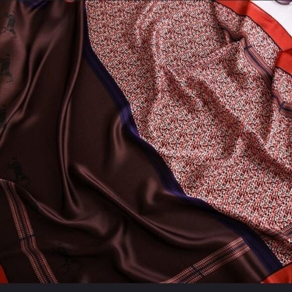 Women Satin Silk Long Scarf/Shawl Body Wrap - Picture 5 of 8